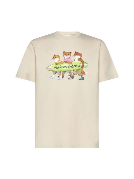 Koszulka Maison Kitsune beżowa