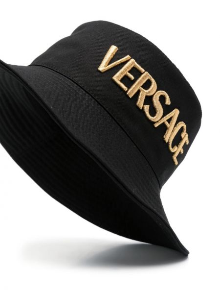 Haftowany kapelusz bawełniany Versace