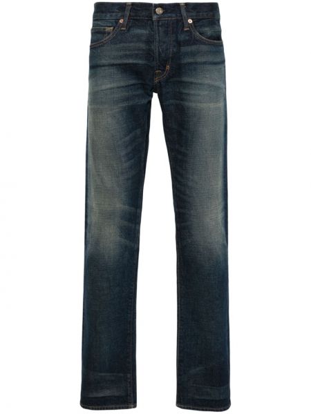 Slim fit priliehavé skinny fit džínsy Tom Ford modrá