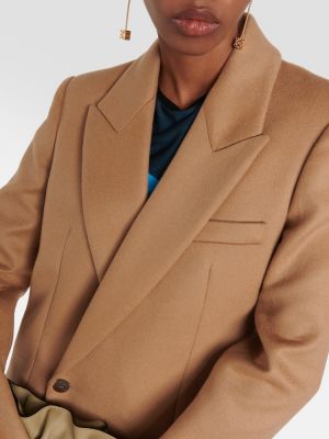 Kašmírový vlněný kabát Loewe béžový