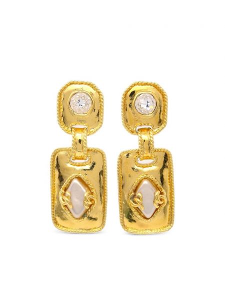 Cercei cu perle Chanel Pre-owned auriu