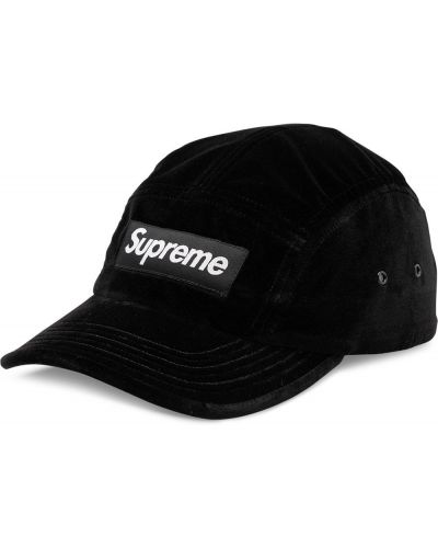 Gorra de terciopelo‏‏‎ Supreme negro