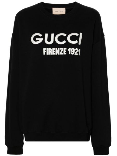 Broderet sweatshirt Gucci sort