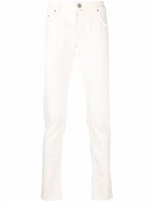 Kalhoty s nízkým pasem skinny fit Jacob Cohen bílé