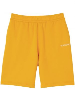 Pantaloncini sportivi con stampa Burberry giallo