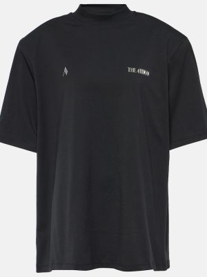 Kokvilnas t-krekls The Attico melns
