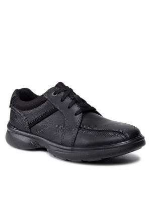 Usnjene nizki čevlji Clarks črna