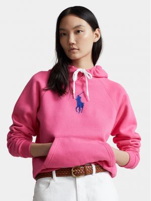 Priliehavá mikina Polo Ralph Lauren ružová