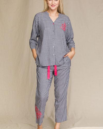Пижама в клетку со штанами Key