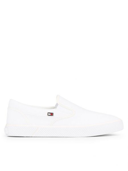 Slip-on ниски обувки Tommy Hilfiger бяло