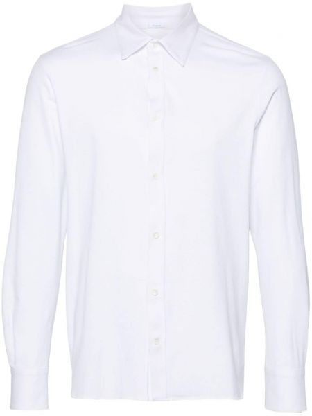 Jersey langes hemd aus baumwoll Malo weiß