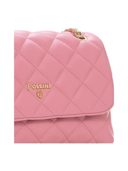 Bolsa de hombro acolchada Pollini rosa