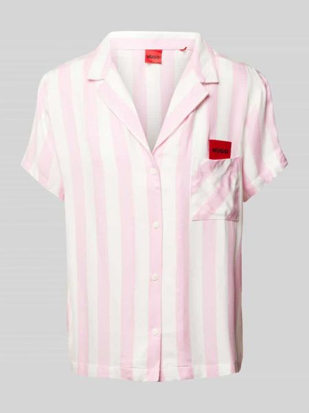 Piżama w paski Hugo różowa