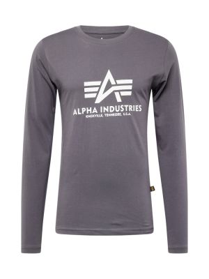 Tričko s dlhými rukávmi Alpha Industries biela