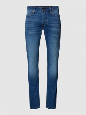 Jeansy skinny slim fit w jednolitym kolorze Jack & Jones niebieskie