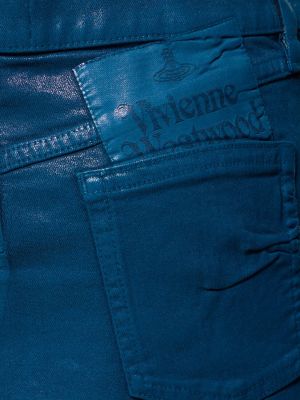 Памучна дънкова пола Vivienne Westwood синьо
