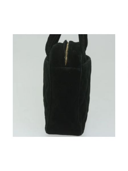 Bolsa de hombro de terciopelo‏‏‎ Chanel Vintage negro
