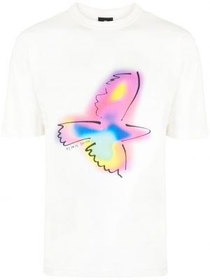 PS Paul Smith T-shirt Spray Bird bianco