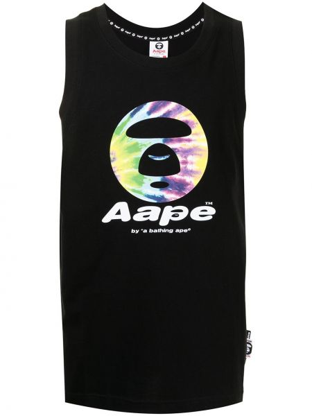 Camiseta sin mangas con estampado Aape By *a Bathing Ape® negro