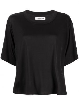 Camiseta de cuello redondo Henrik Vibskov negro