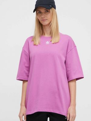 Koszulka bawełniana Adidas Originals różowa