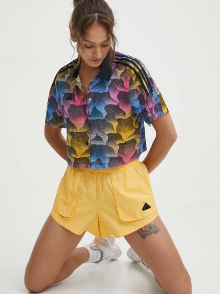 Жовті однотонні шорти Adidas