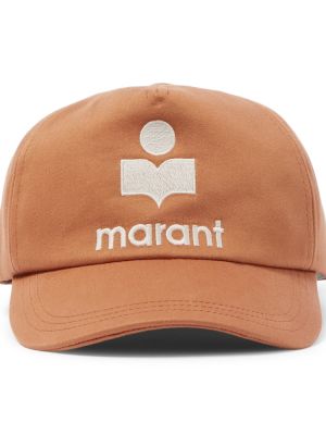 Памучна шапка с козирки Isabel Marant кафяво
