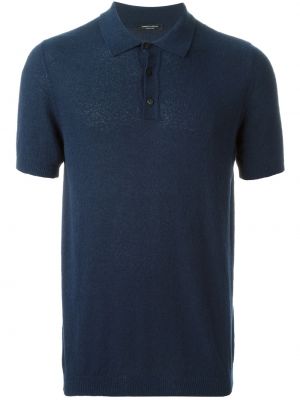Polo en tricot Roberto Collina bleu