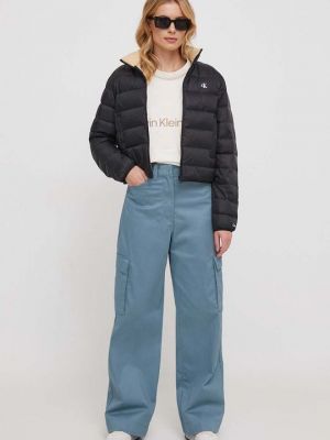 Пуховая джинсовая куртка Calvin Klein Jeans черная
