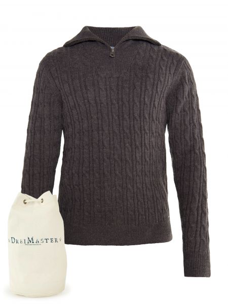 Меланжевый пуловер Dreimaster