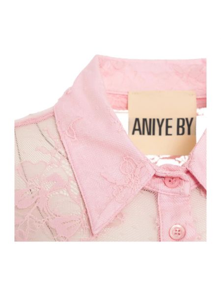 Blusa con botones de encaje Aniye By rosa