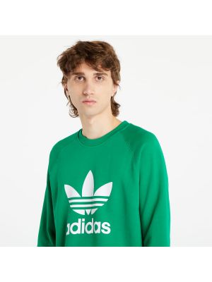 Mikina bez kapuce Adidas Originals zelená
