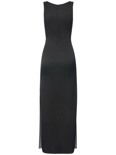 Сатенена рокля Alexander Mcqueen черно