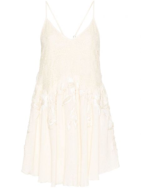 Φόρεμα με τιράντες Mes Demoiselles λευκό