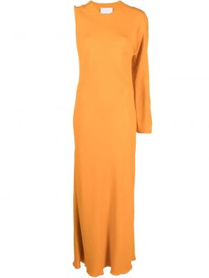 Robe longue asymétrique Erika Cavallini orange