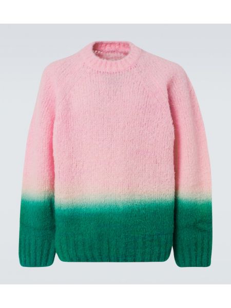 Gradient ull strikkegenser Sacai rosa