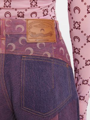 Voľné džínsy s vysokým pásom Marine Serre fialová