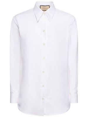 Camicia di cotone Gucci bianco