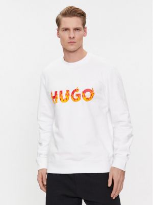 Bluza bawełniana Hugo biała