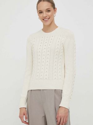 Sweter bawełniany Lauren Ralph Lauren beżowy