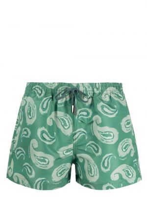 Pantaloni scurți cu imagine cu model paisley Jacquemus verde