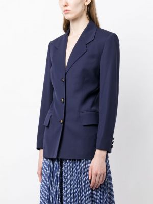 Vlněné sako s knoflíky Céline Pre-owned modré