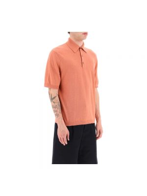 Leinen hemd aus baumwoll Agnona orange