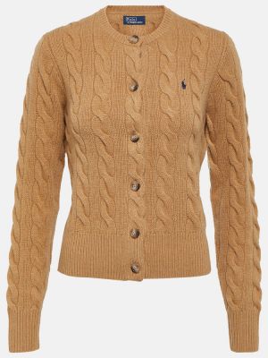 Cárdigan de lana de cachemir de punto Polo Ralph Lauren beige