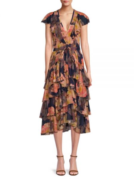 Многоярусное платье-миди с цветочным принтом Le Superbe, Wild Floral