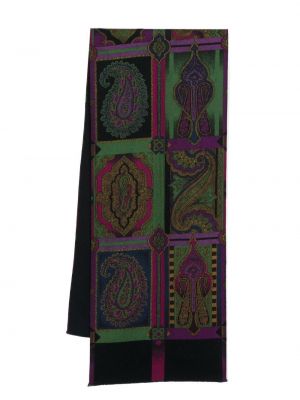 Кашмирен шал с принт с пейсли десен Versace Pre-owned черно