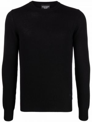 Кашмирен пуловер Emporio Armani черно