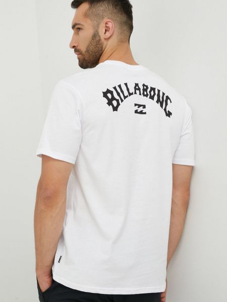Памучна тениска с дълъг ръкав с принт Billabong бяло