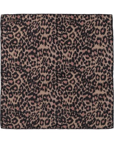 Bufanda con estampado leopardo Tom Ford marrón