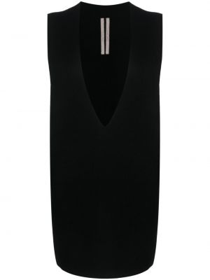 Кашмирен елек с v-образно деколте Rick Owens черно